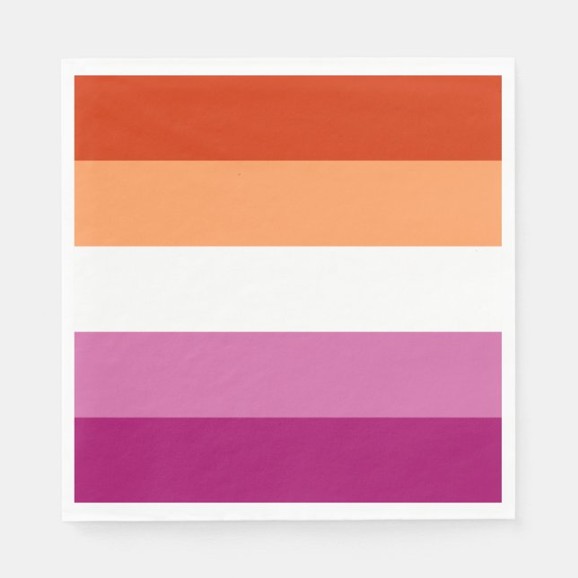Lesbian Pride Flag LGBTQ Napkins (Front)