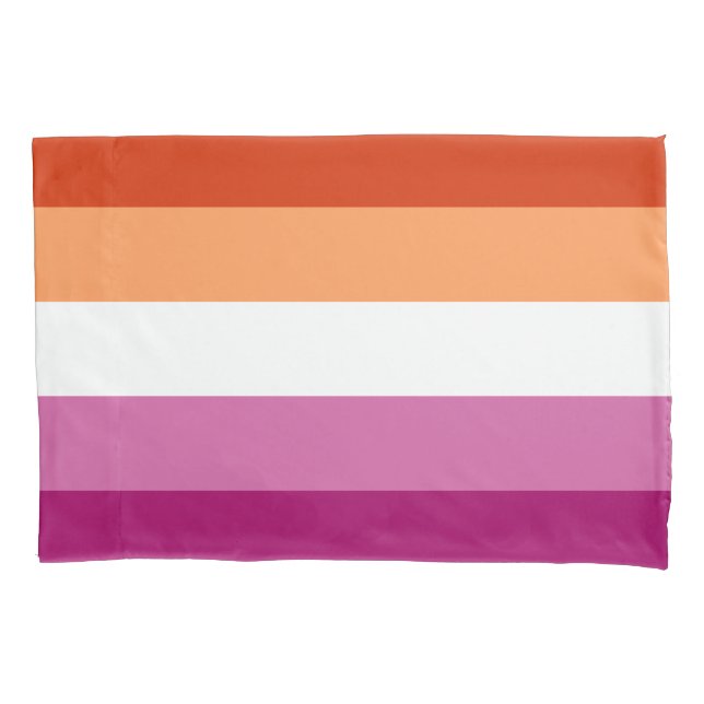 Lesbian Pride Flag LGBTQ Pillow Case (Front)