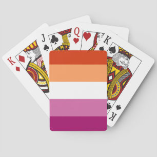 Lesbian Pride Flag LGBTQ Poker Cards