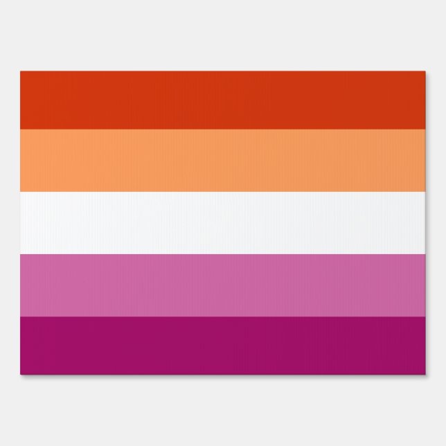 Lesbian Pride Flag LGBTQ Sign (Back)