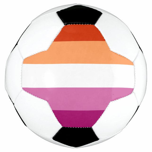Lesbian Pride Flag LGBTQ Soccer Ball (Front)