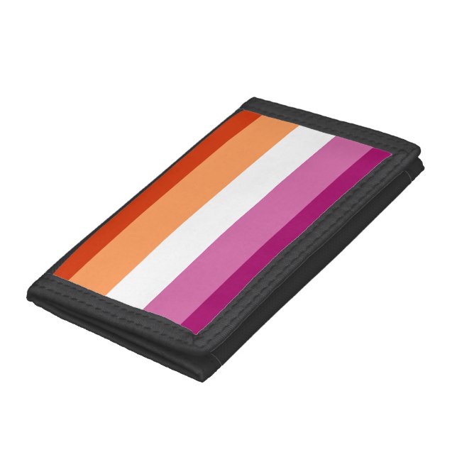 Lesbian Pride Flag LGBTQ Trifold Wallet (Bottom)