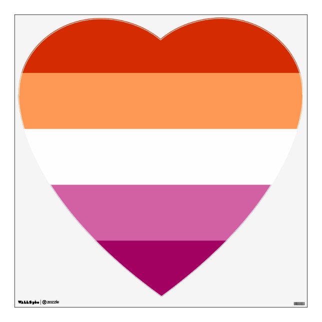 Lesbian Pride Flag LGBTQ Wall Decal (Front)