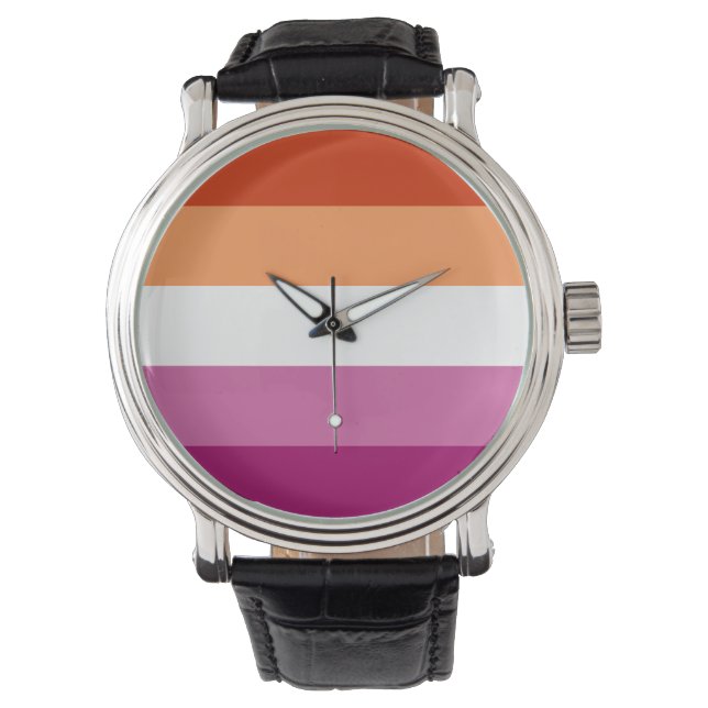 Lesbian Pride Flag LGBTQ Watch (Front)