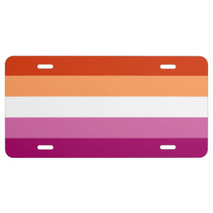 Lesbian Pride flag License Plate