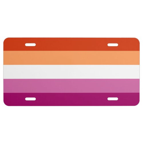 Lesbian Pride flag License Plate