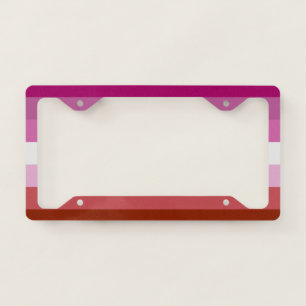 Lesbian Pride Flag License Plate Frame
