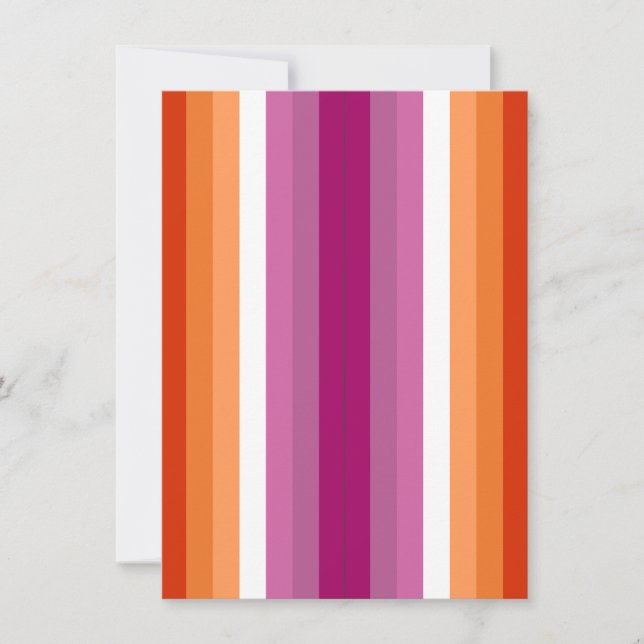 Lesbian Pride Flag Orange Pink Pack of 2 Bookmarks (Front)