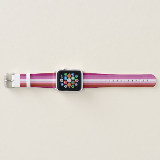 Lesbian Pride Flag (Origin) Apple Watch Band (Front)