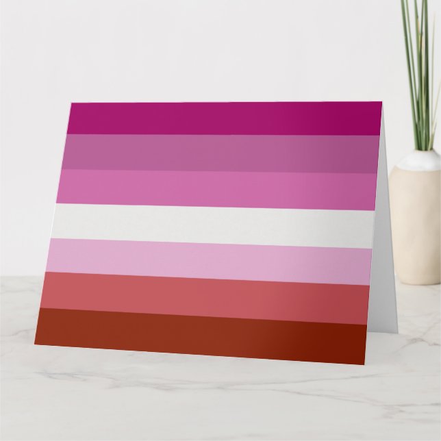 Lesbian Pride Flag (Origin) Card (Front)