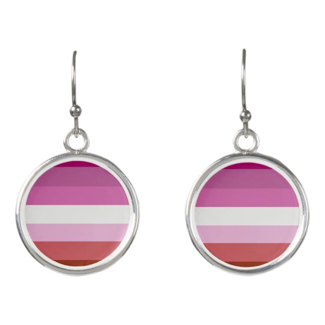Lesbian Pride Flag (Origin) Earrings (Front)