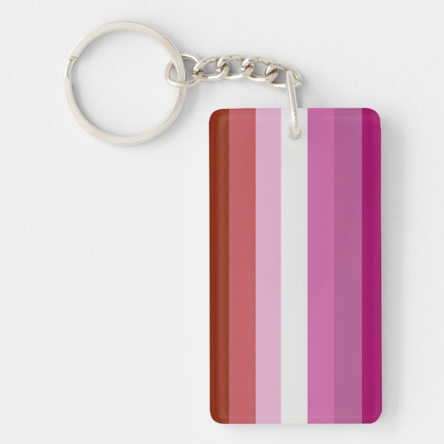 Lesbian Pride Flag (Origin) Keychain (Front)