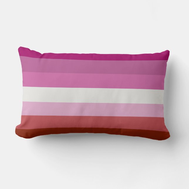 Lesbian Pride Flag (Origin) Lumbar Pillow (Front)