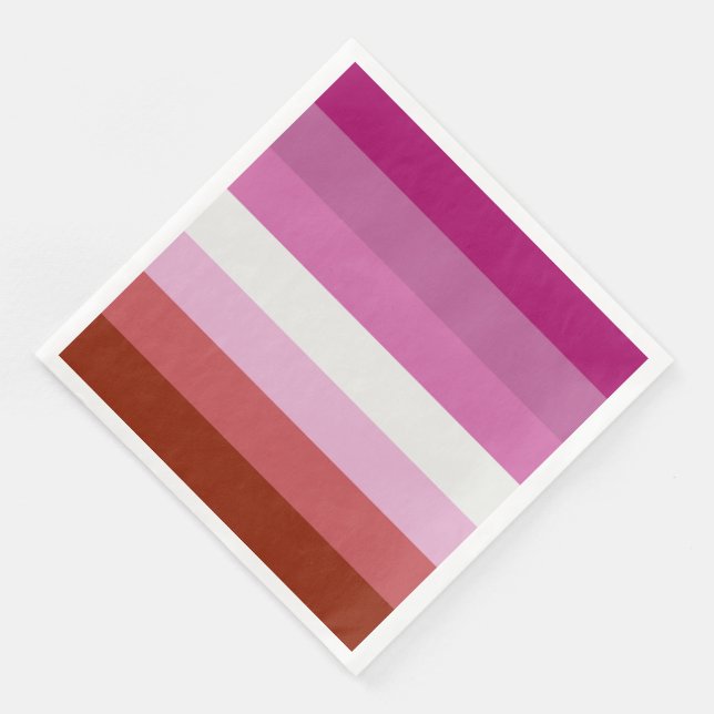 Lesbian Pride Flag (Origin) Paper Dinner Napkins (Corner)