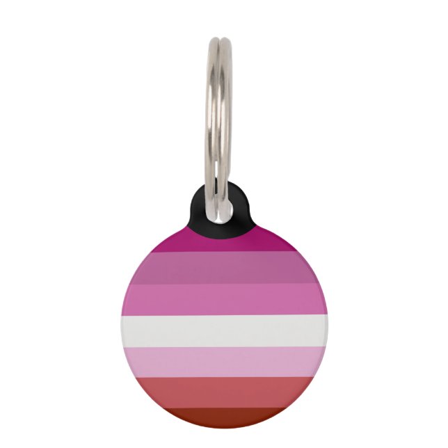 Lesbian Pride Flag (Origin) Pet ID Tag (Front)