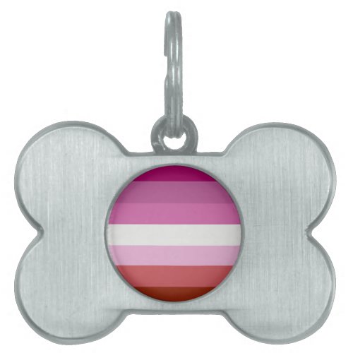 Lesbian Pride Flag Origin Pet ID Tag