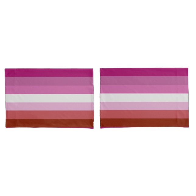 Lesbian Pride Flag (Origin) Pillow Case (Front-Set)