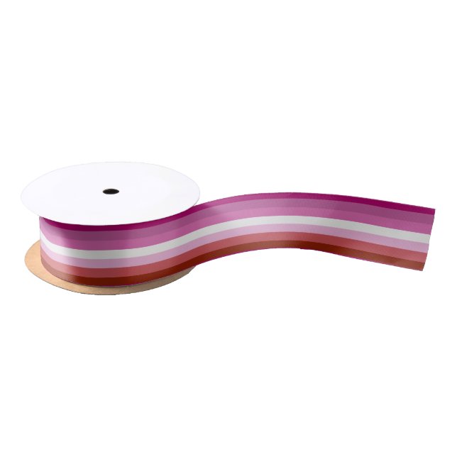 Lesbian Pride Flag (Origin) Satin Ribbon (Spool)
