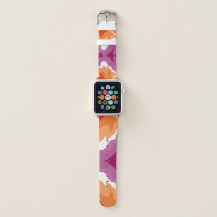 Lesbian Pride Flag Paint Swirl Apple Watch Band