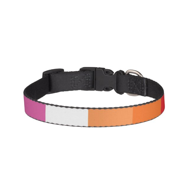 Lesbian Pride Flag Pet Collar (Front)