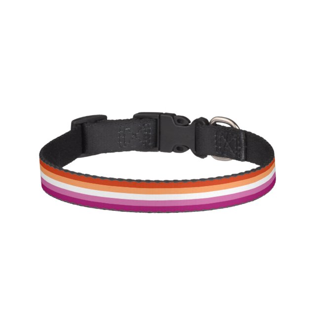 Lesbian Pride flag Pet Collar (Front)