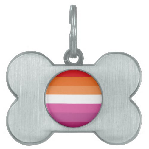 Lesbian Pride Flag Pet ID Tag