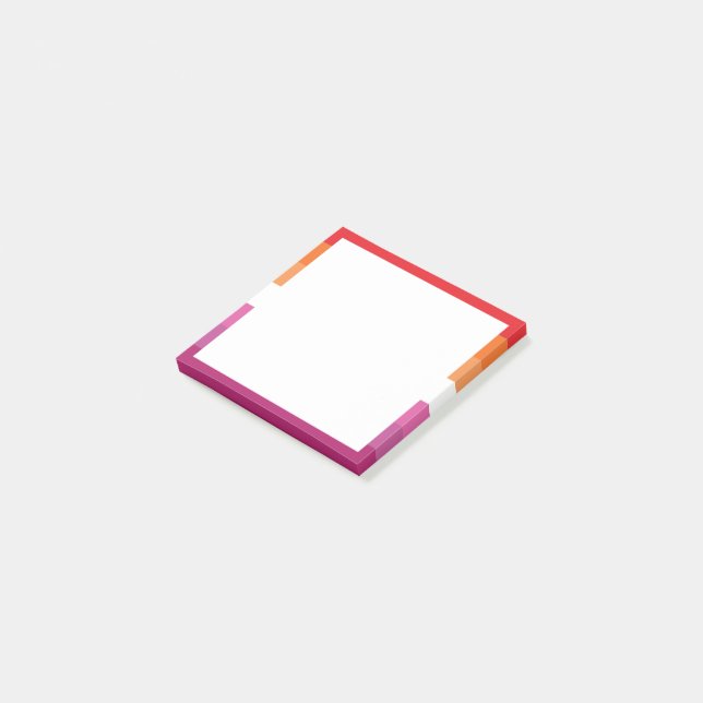 Lesbian Pride Flag Post-it Notes (Angled)