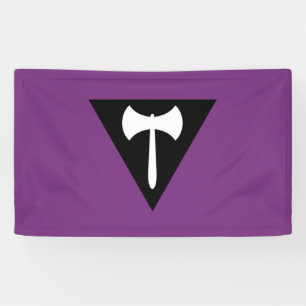 Lesbian Pride Flag Purple Axe Banner