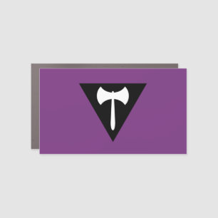 Lesbian Pride Flag Purple Axe Car Magnet