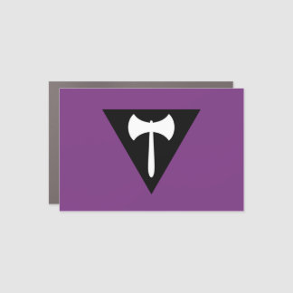 Lesbian Pride Flag Purple Axe Car Magnet