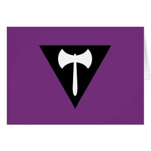Lesbian Pride Flag Purple Axe Cards (Front Horizontal)