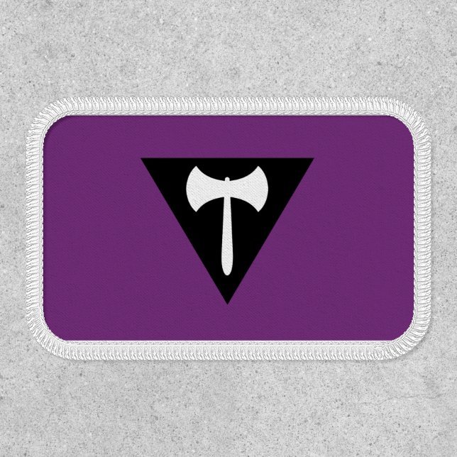 Lesbian Pride Flag  Purple Axe Patch (Front)