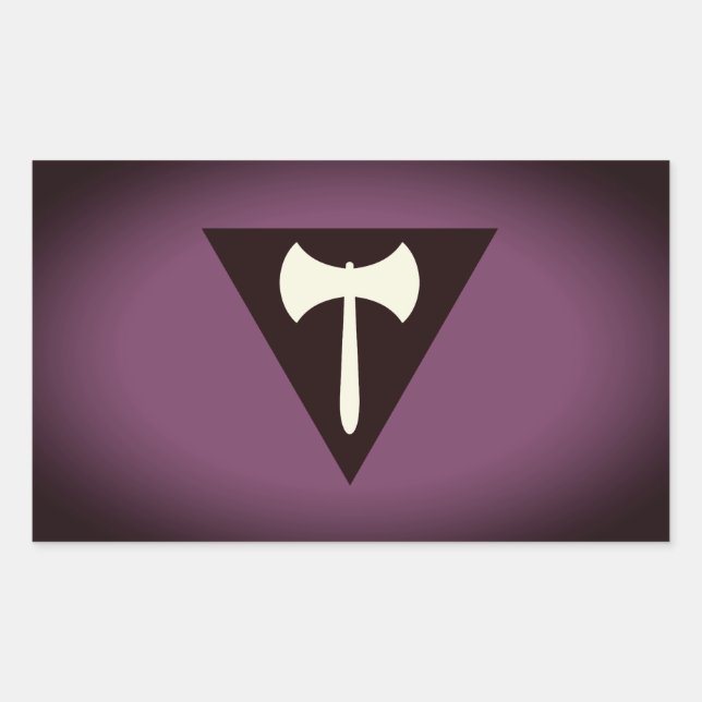 Lesbian Pride Flag  Purple Axe Rectangular Sticker (Front)