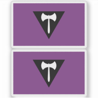 Lesbian Pride Flag Purple Axe Sticker