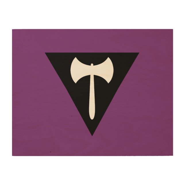 Lesbian Pride Flag  Purple Axe Wood Wall Art (Front)