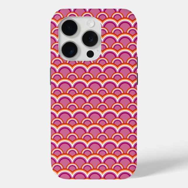 Lesbian pride flag rainbow pattern Case-Mate iPhone case (Back)