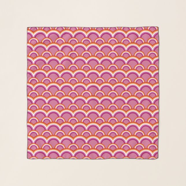 Lesbian pride flag rainbow pattern scarf (Front)