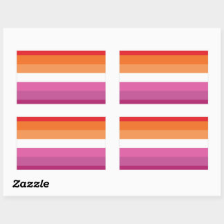 Lesbian Pride Flag Rectangular Sticker
