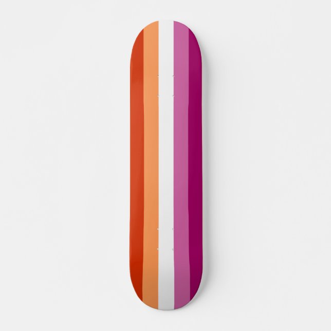 Lesbian Pride Flag Skateboard (Front)