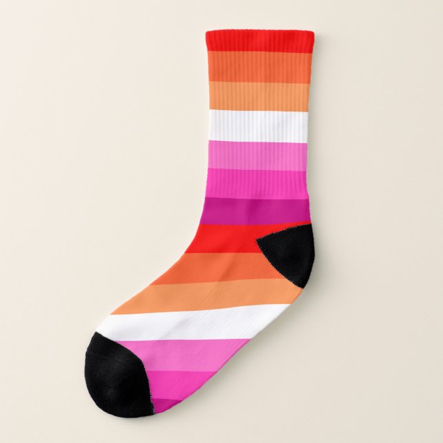Lesbian PRIDE Flag Socks (Left Outside)