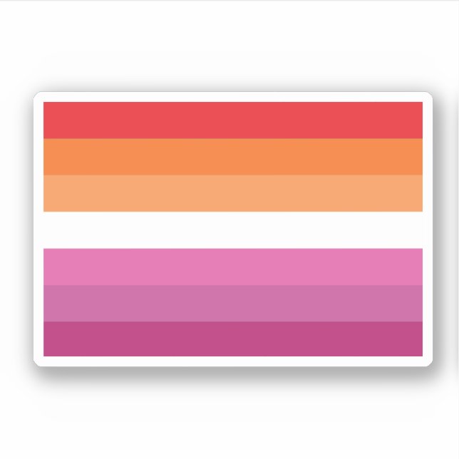 Lesbian Pride Flag Sticker (Front)