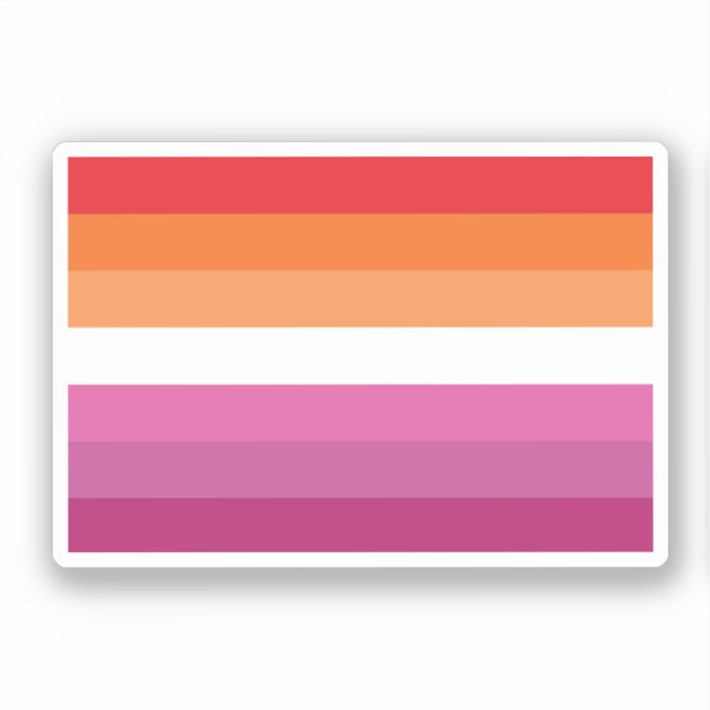Lesbian Pride Flag Sticker (Front)