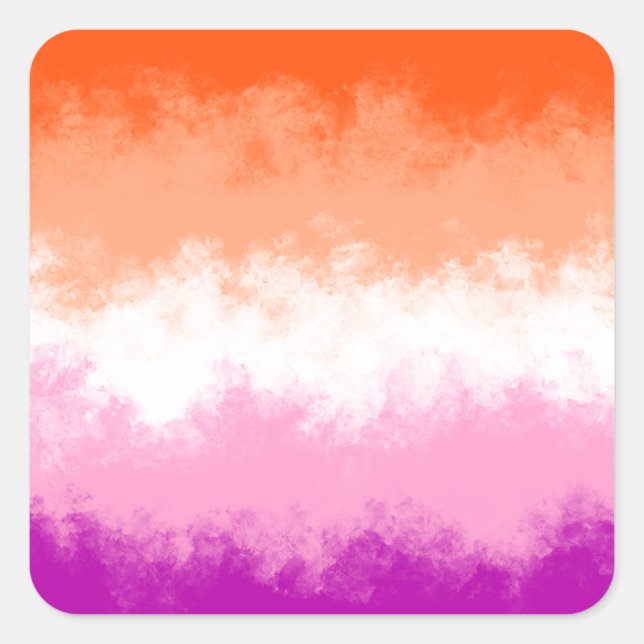 Lesbian pride flag sticker (Front)