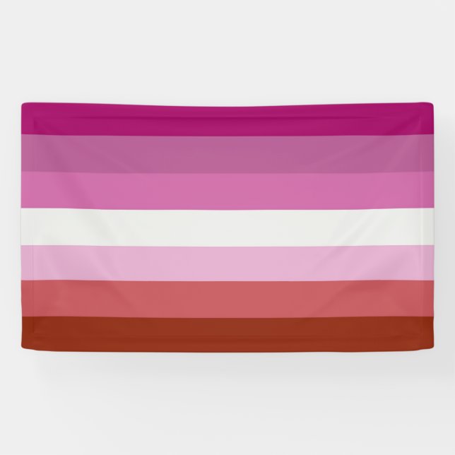 Lesbian Pride Flag Stripes Banner (Horizontal)
