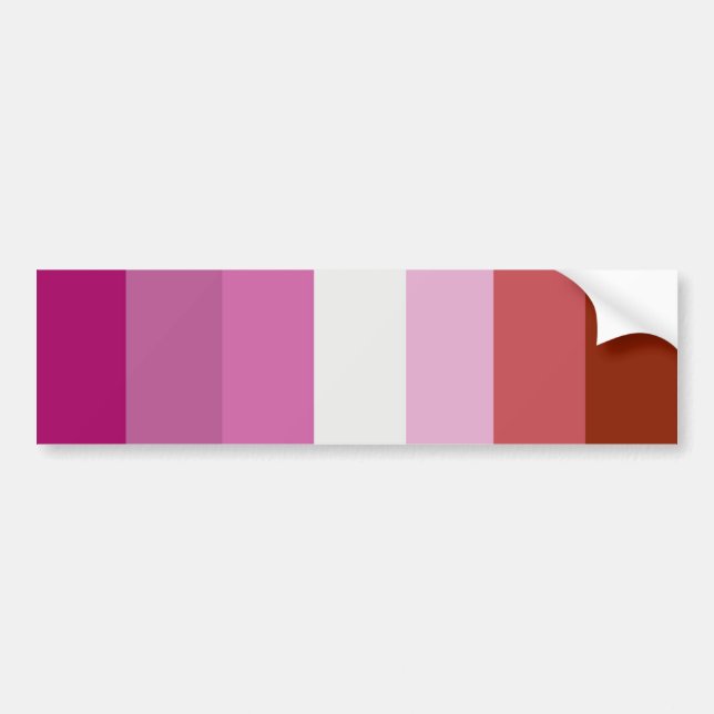 Lesbian Pride Flag Stripes Bumper Sticker (Front)