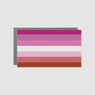 Lesbian Pride Flag Stripes Car Magnet