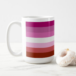 Lesbian Pride Flag Stripes Coffee Mug