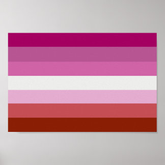 Lesbian Pride Flag Stripes Poster