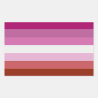 Lesbian Pride Flag Stripes Rectangular Sticker