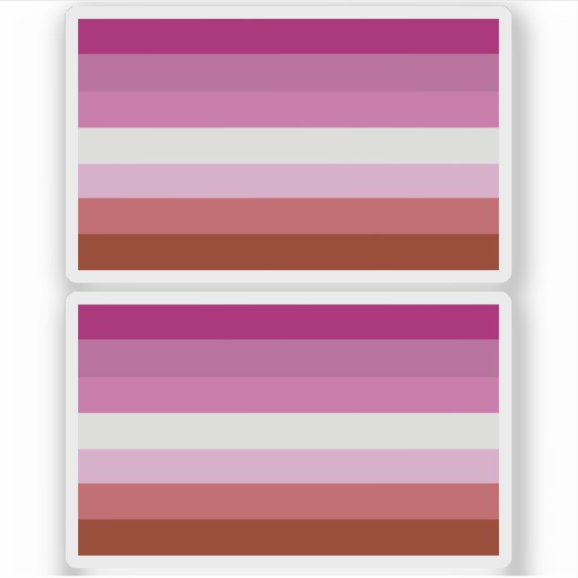 Lesbian Pride Flag Stripes Sticker (Front)